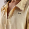 Flowy V Neck wind Shirt 'Yellow'