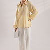 Flowy V Neck wind Shirt 'Yellow'
