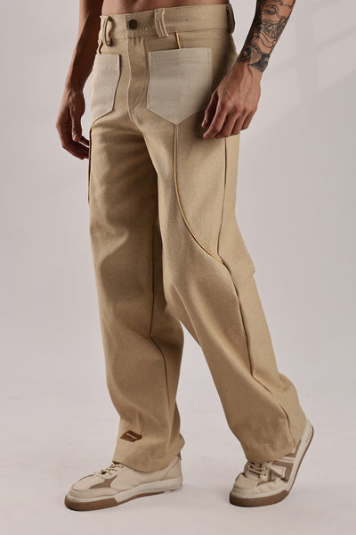 Patch Pocket Raw Denim Pants