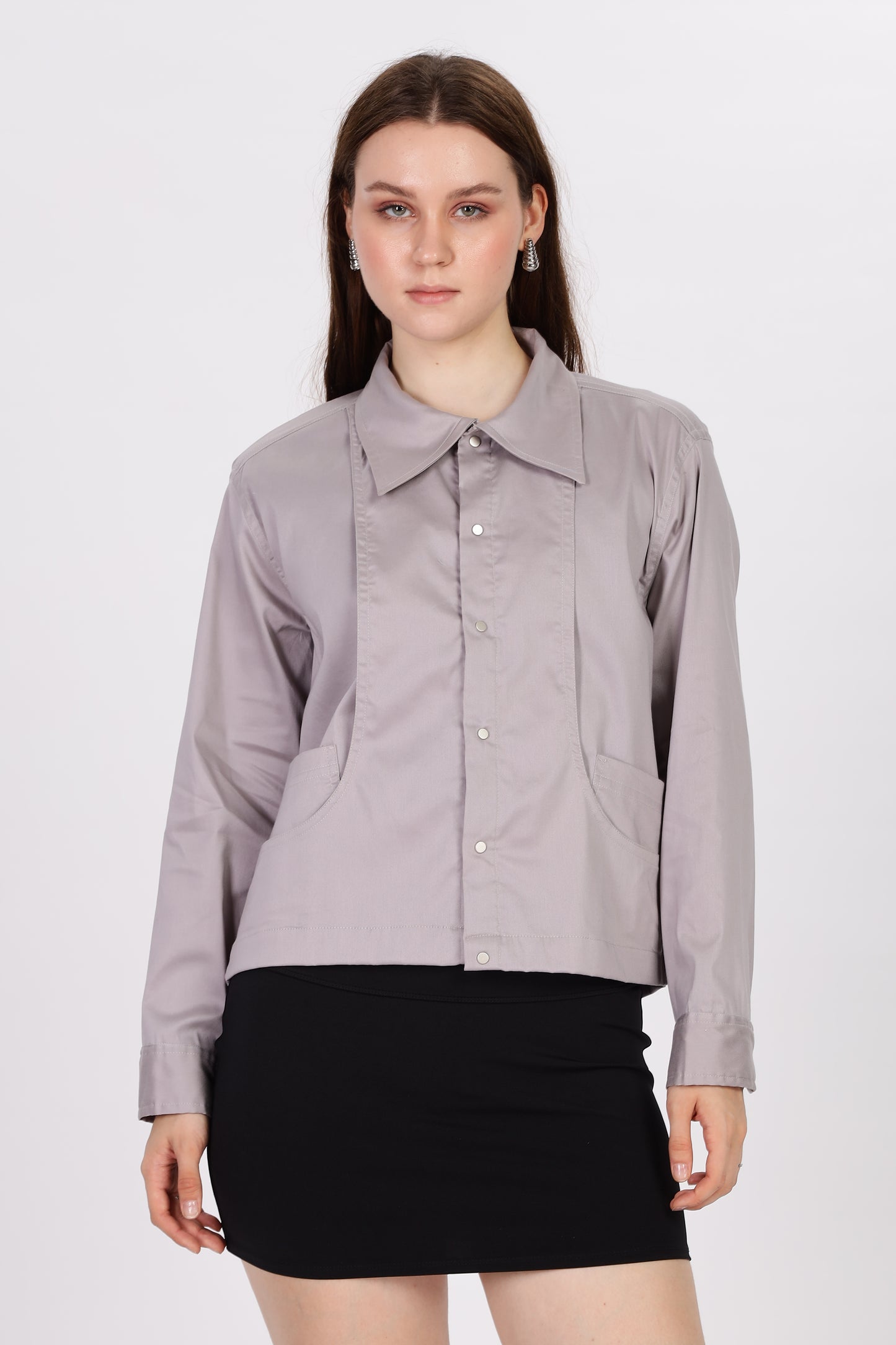 Cool Grey Panel Shirt