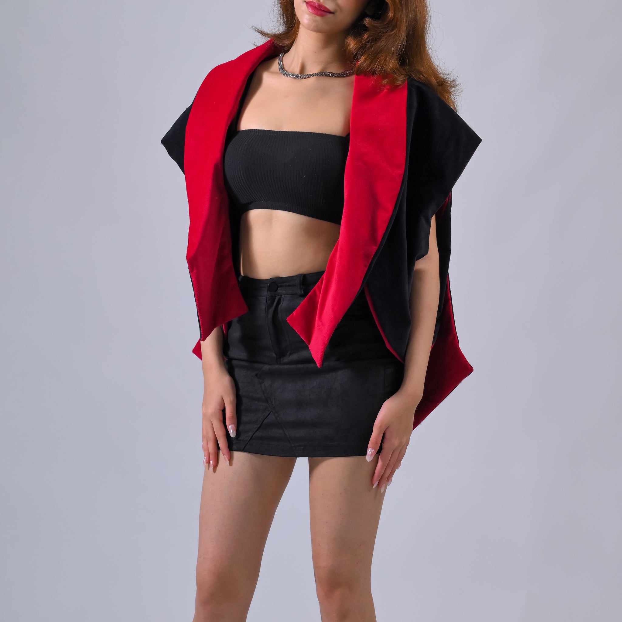 Infinity Circle Jacket - Circular Pattern 'Black-Red'