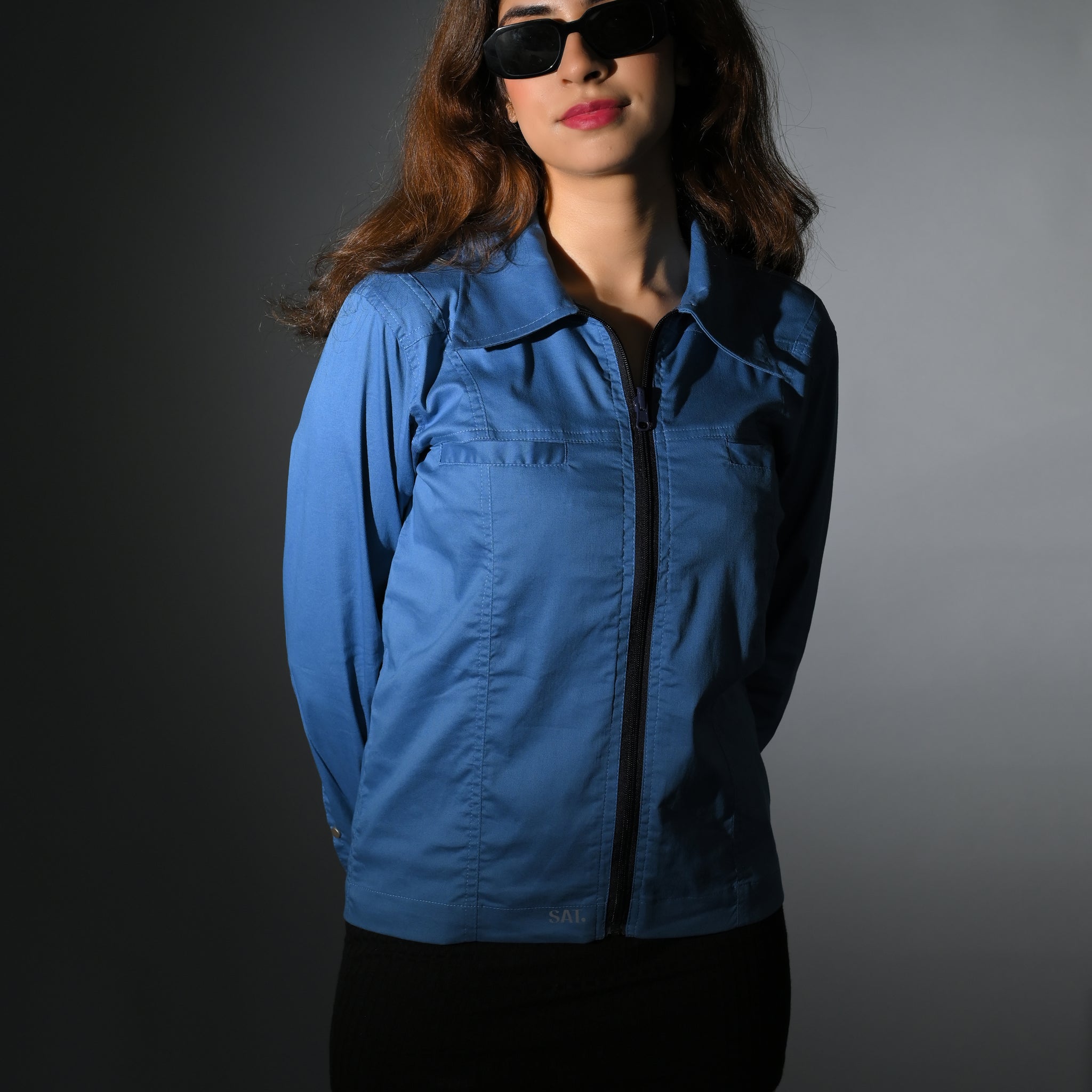 Water Blue Zip Jacket - Zip Jacket