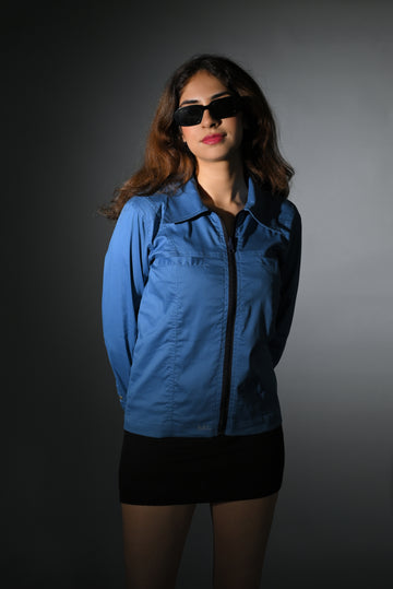 Water Blue Zip Jacket - Zip Jacket