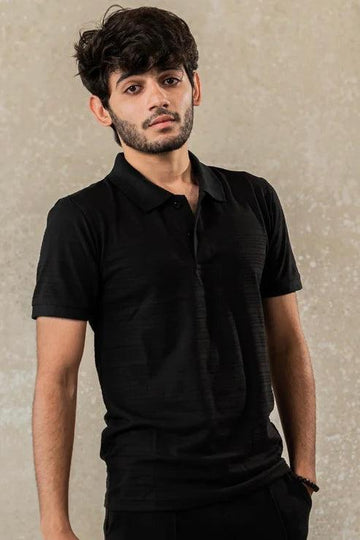 Plain HighBlack Polo T-shirt